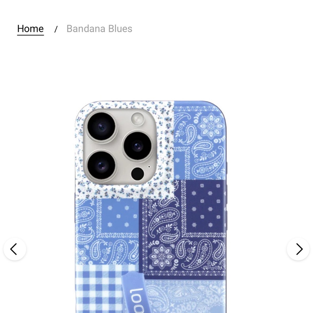 Loopy Case Patchwork Blue Phone Case